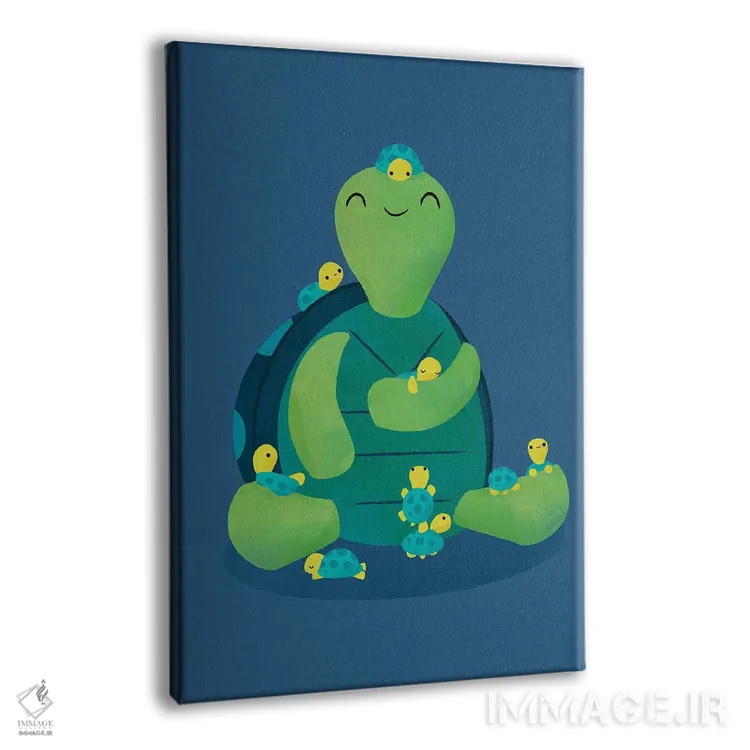 تابلو دکوراتیو مادر لاک پشت اثر جی فلک - نمای پرسپکتیو محصول