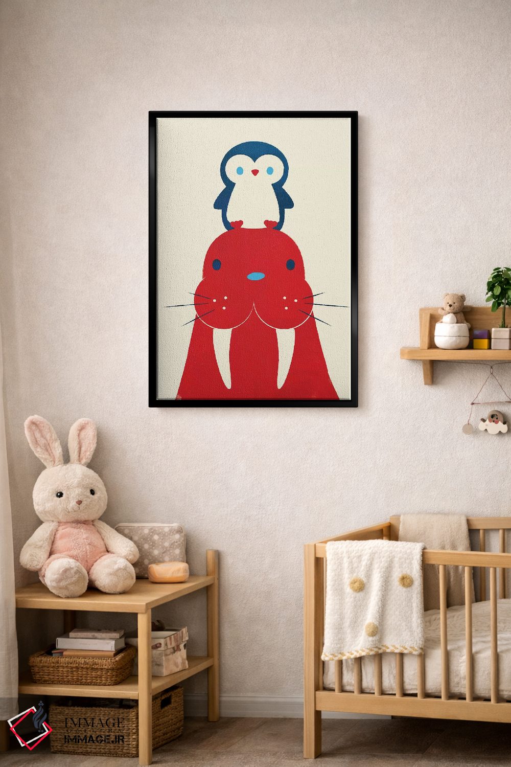 تابلو دکوراتیو پنگوئن و والروس اثر جی فلک - D5B