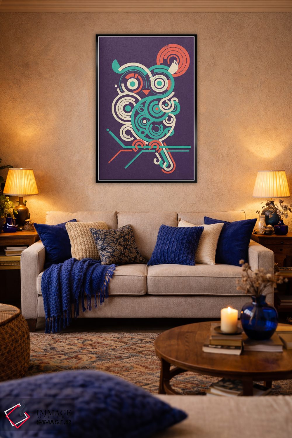 تابلو دکوراتیو جغد ۲.۰ اثر جی فلک - D6B