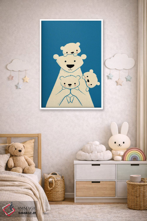 تابلو دکوراتیو پدر خرس اثر جی فلک - D3W