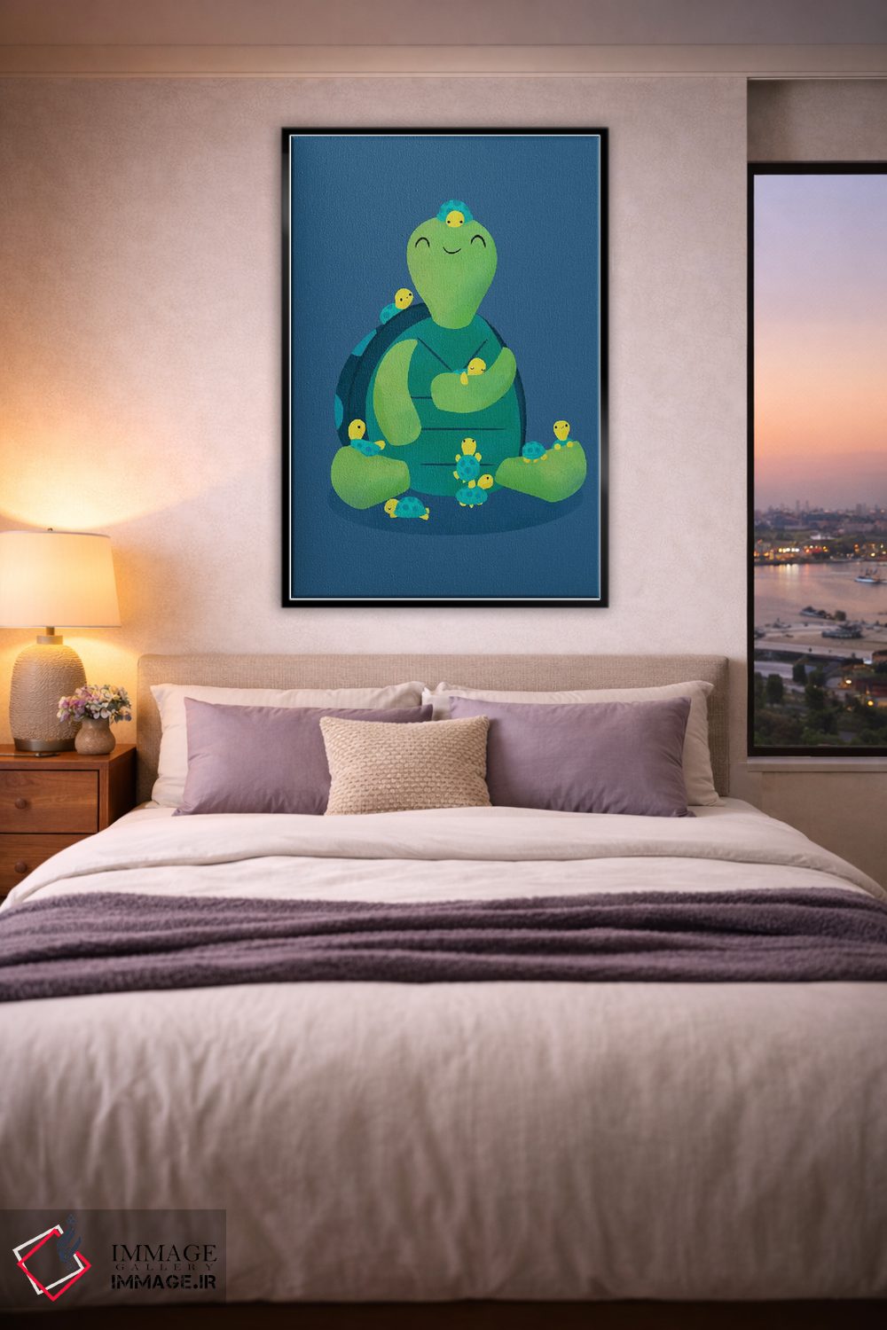 تابلو دکوراتیو مادر لاک پشت اثر جی فلک - D5B