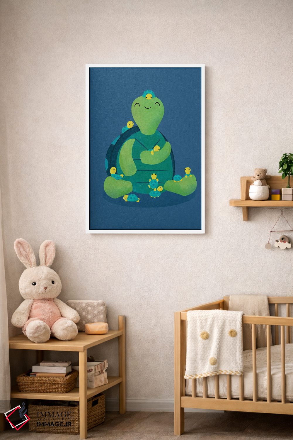 تابلو دکوراتیو مادر لاک پشت اثر جی فلک - D3W