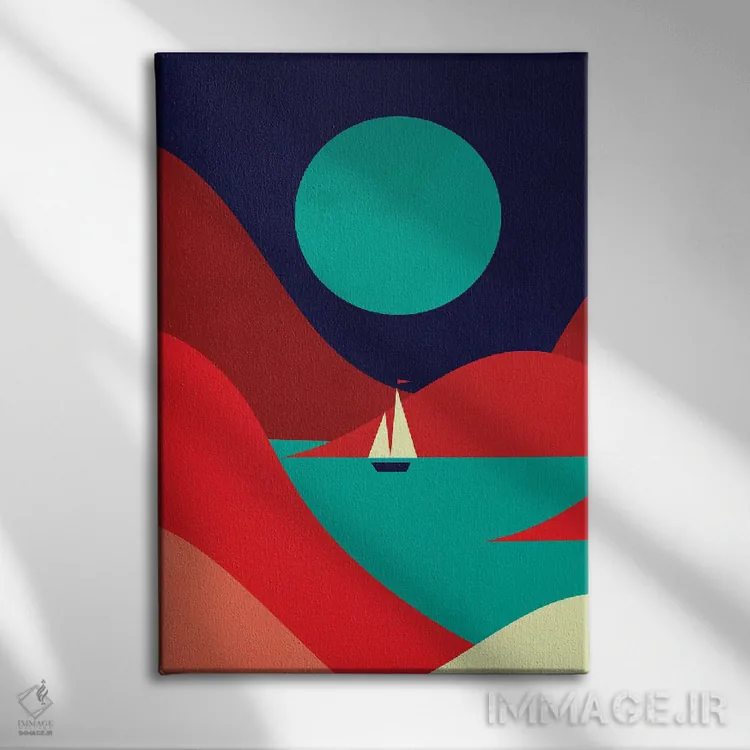 تابلو دکوراتیو خور اثر جی فلک - نمای روبهرو روی دیوار