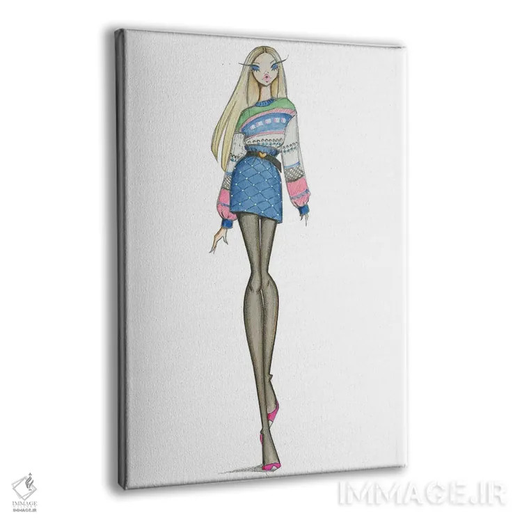 تابلو دکوراتیو لباس روز اثر جوزفینا فرناندز - نمای پرسپکتیو محصول
