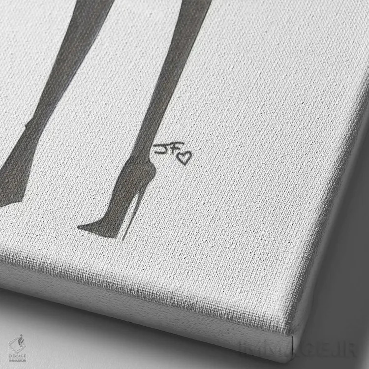 تابلو دکوراتیو قدم زدن پاییزی اثر جوزفینا فرناندز - نمای نزدیک بافت بوم