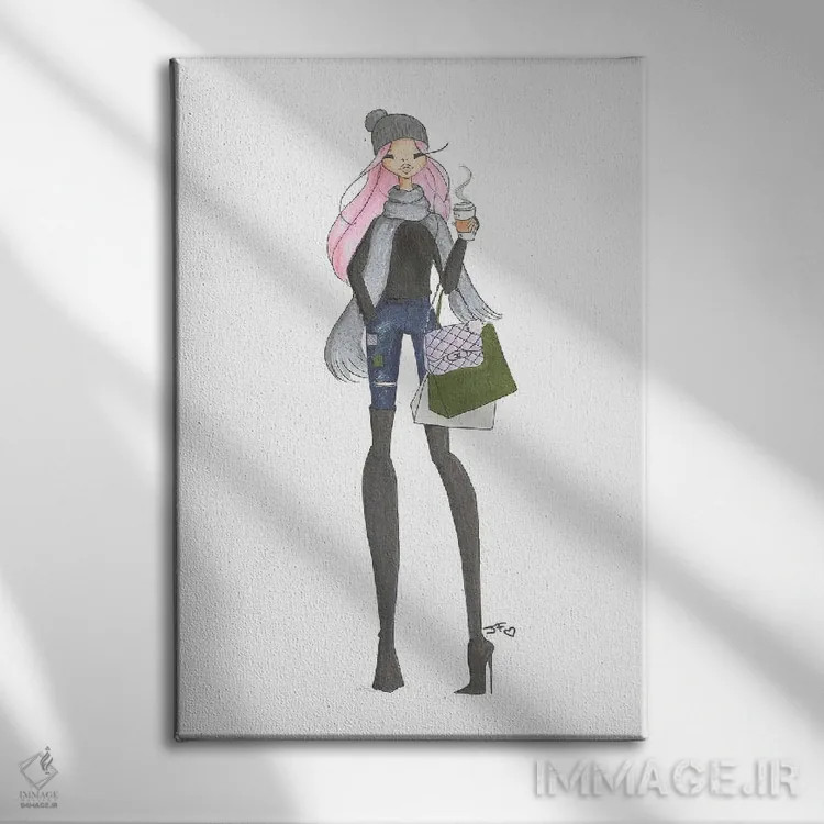 تابلو دکوراتیو قدم زدن پاییزی اثر جوزفینا فرناندز - نمای روبهرو روی دیوار