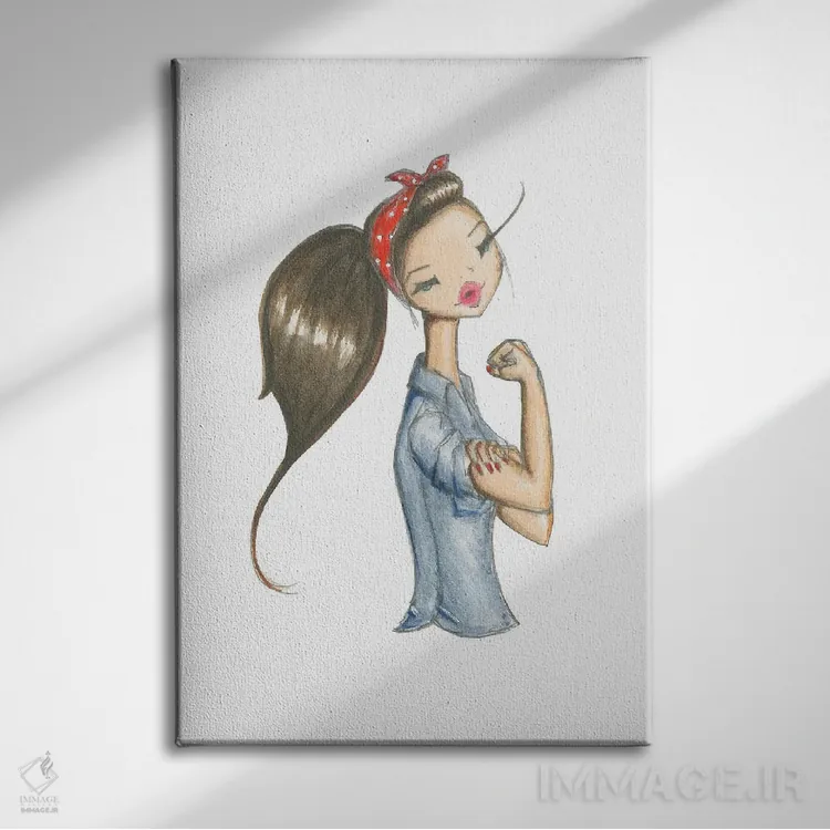 تابلو دکوراتیو روزی اثر جوزفینا فرناندز - نمای روبهرو روی دیوار