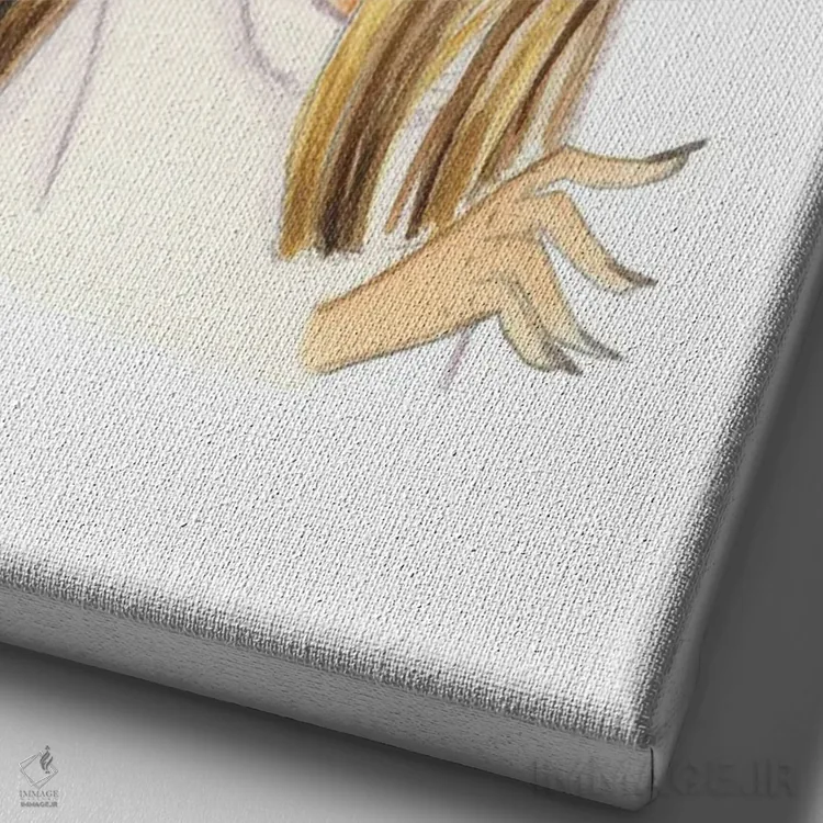 تابلو دکوراتیو می توانم از گوشی ات استفاده کنم؟ اثر جوزفینا فرناندز - نمای نزدیک بافت بوم