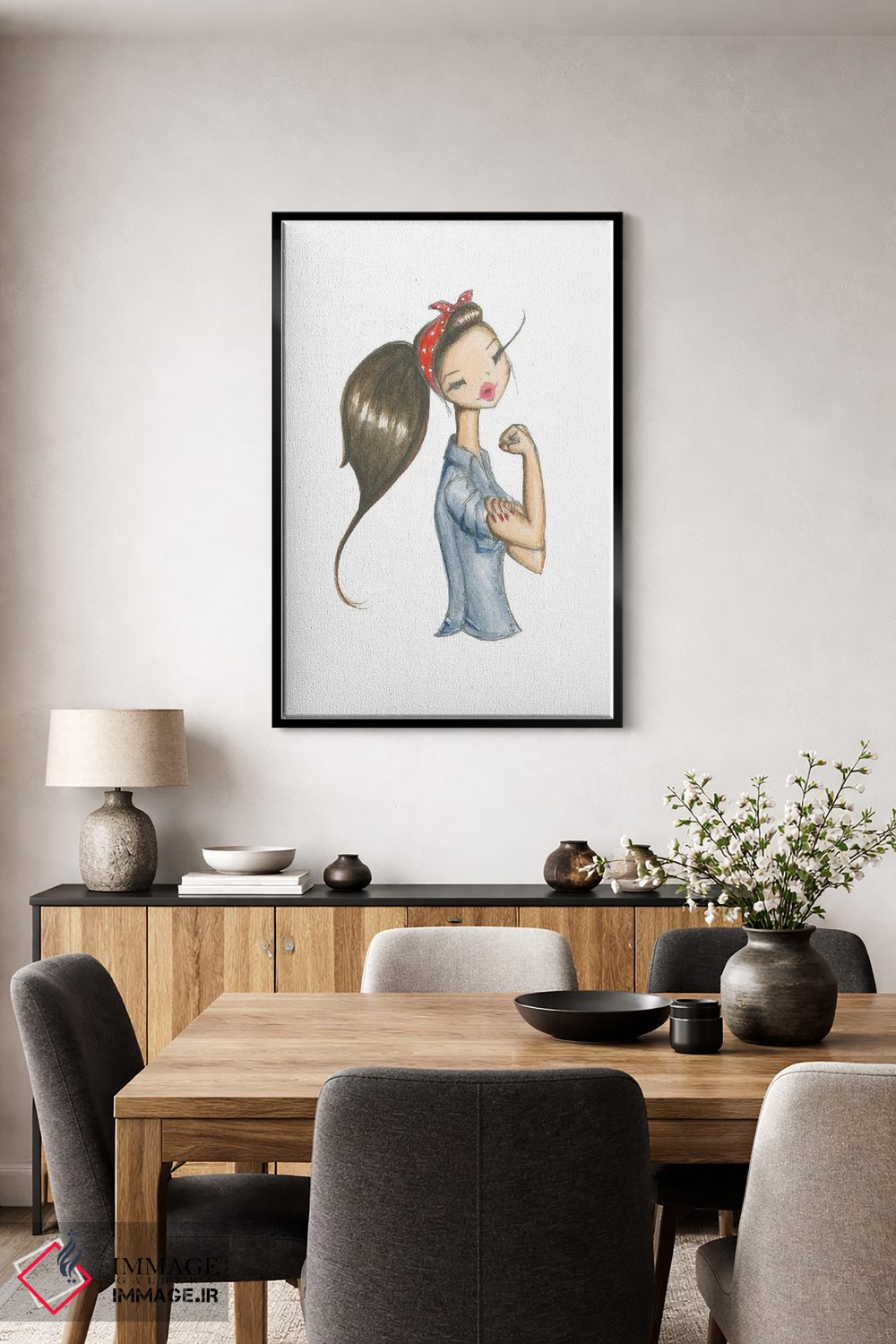 تابلو دکوراتیو روزی اثر جوزفینا فرناندز - D4B