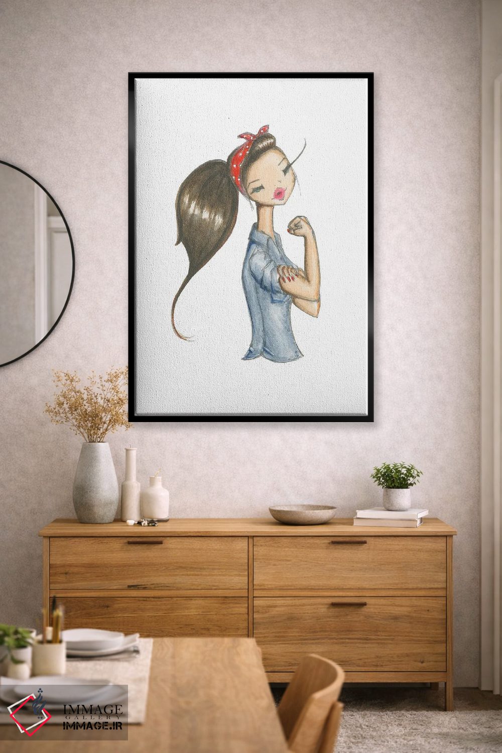 تابلو دکوراتیو روزی اثر جوزفینا فرناندز - D3B