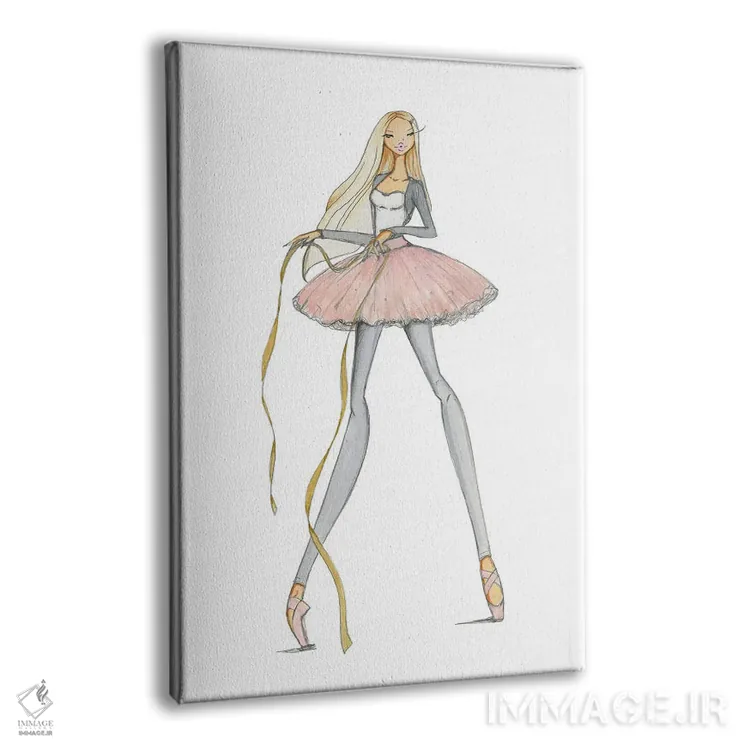 تابلو دکوراتیو تمرین پوشش اثر جوزفینا فرناندز - نمای پرسپکتیو محصول