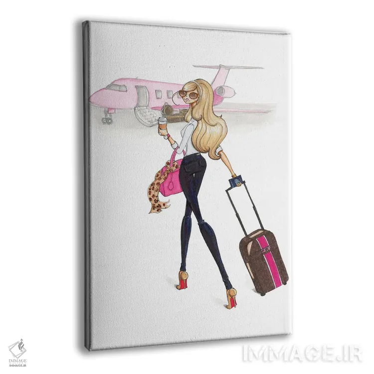 تابلو دکوراتیو حالت هواپیما اثر جوزفینا فرناندز - نمای پرسپکتیو محصول