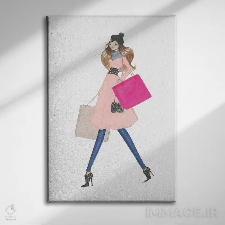 تابلو دکوراتیو قدم زدن روز شنبه اثر جوزفینا فرناندز - نمای روبهرو روی دیوار