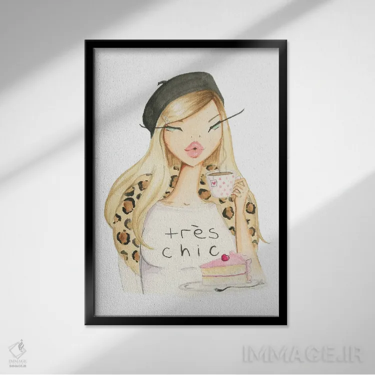 تابلو دکوراتیو بسیار شیک اثر جوزفینا فرناندز - نمای قابدار مشکی