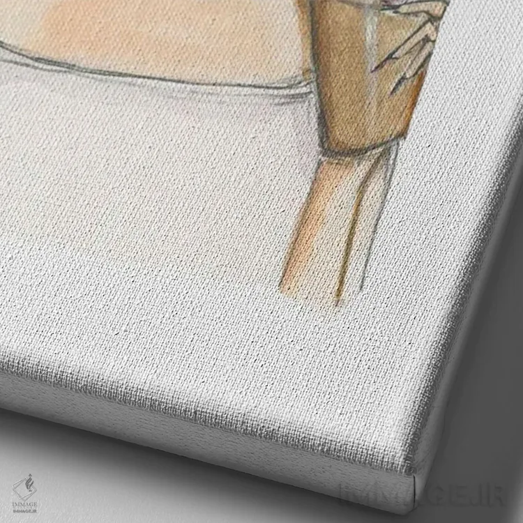 تابلو دکوراتیو سلنا اثر جوزفینا فرناندز - نمای نزدیک بافت بوم