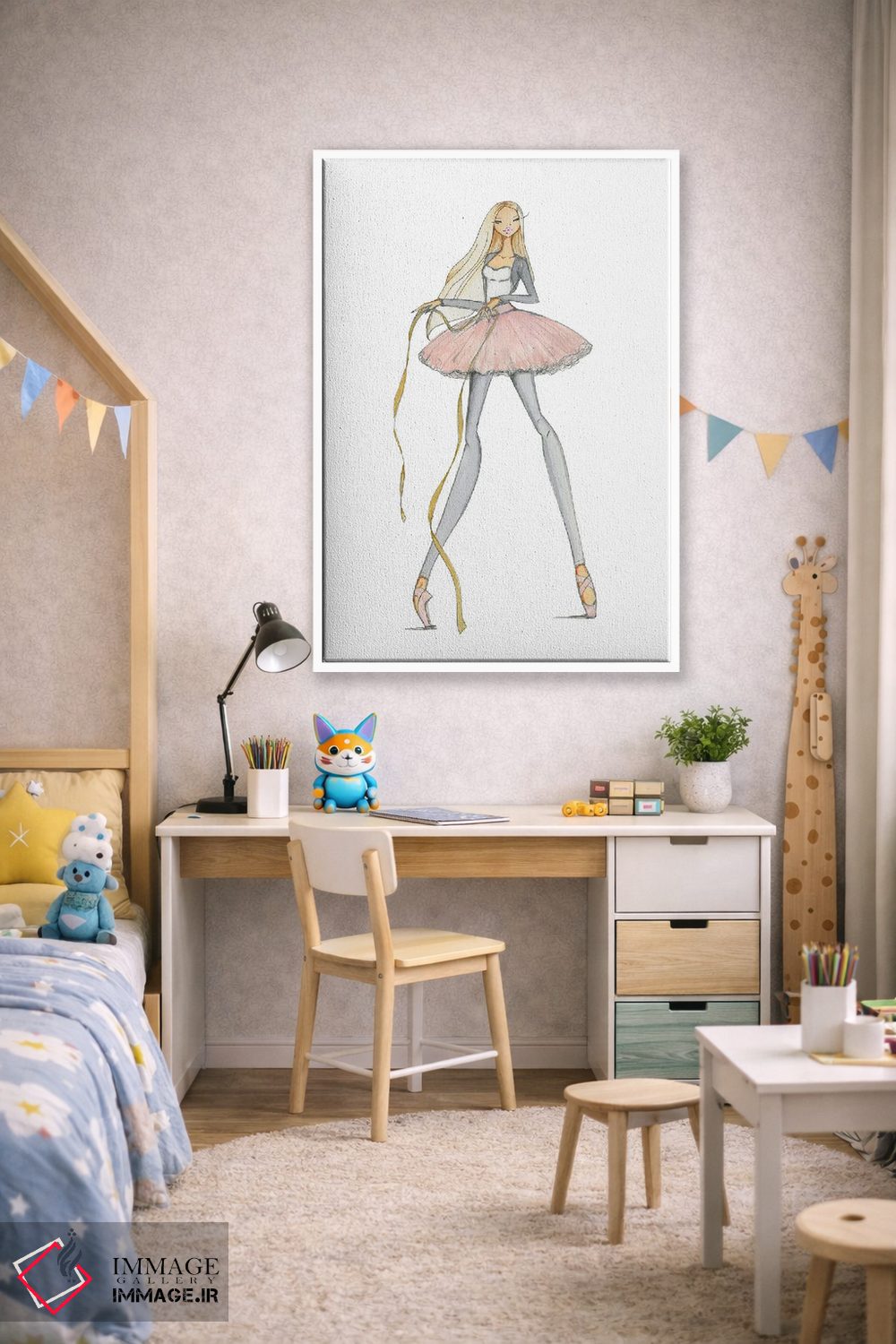 تابلو دکوراتیو تمرین پوشش اثر جوزفینا فرناندز - D1W