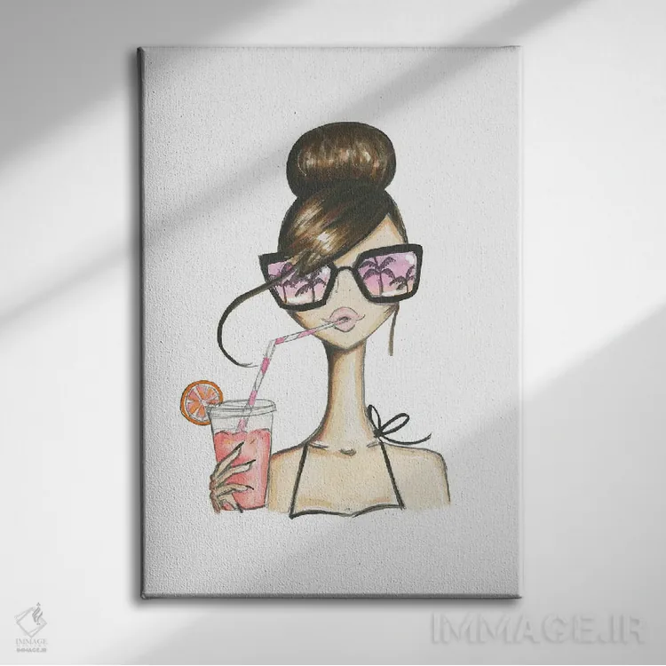 تابلو دکوراتیو حس و حال غروب اثر جوزفینا فرناندز - نمای روبهرو روی دیوار