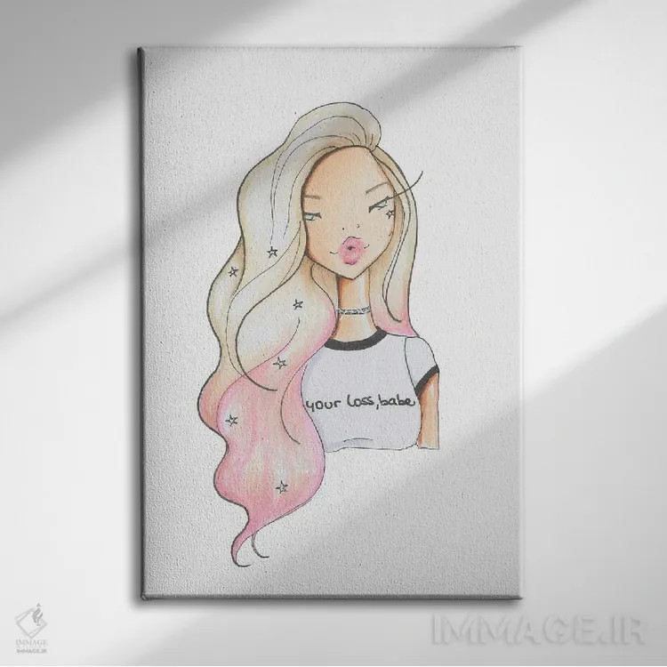 تابلو دکوراتیو Babe,ضرر از آن توست عزیزم اثر جوزفینا فرناندز - نمای روبهرو روی دیوار