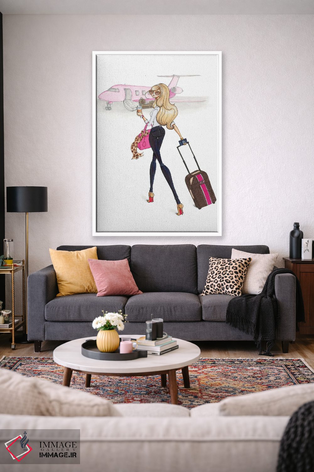 تابلو دکوراتیو حالت هواپیما اثر جوزفینا فرناندز - D1W