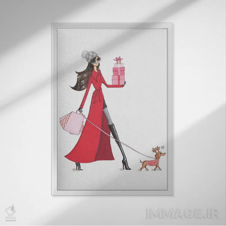 تابلو دکوراتیو بابانوئل عزیزم اثر جوزفینا فرناندز - نمای قابدار سفید