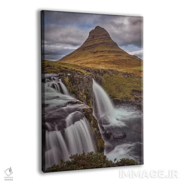 تابلو دکوراتیو Kirkjufellsfoss,ایسلند، آبشار کیرکجوفلسفوس اثر جان فورد - نمای پرسپکتیو محصول