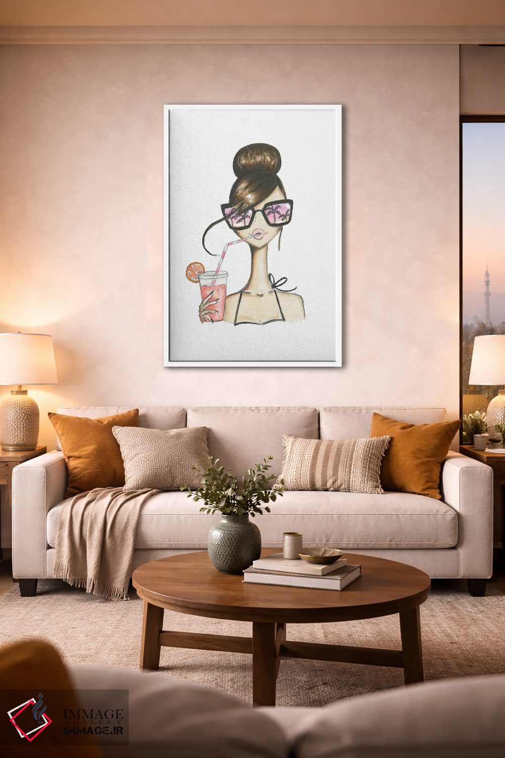 تابلو دکوراتیو حس و حال غروب اثر جوزفینا فرناندز - D2W