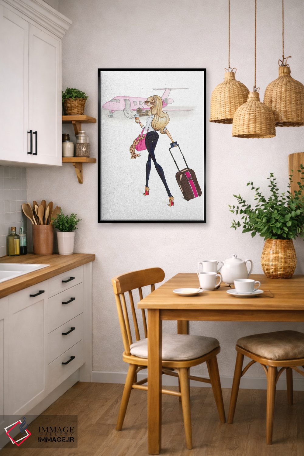 تابلو دکوراتیو حالت هواپیما اثر جوزفینا فرناندز - D5B