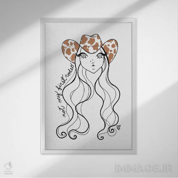 تابلو دکوراتیو اولین بارم نیست اثر جوزفینا فرناندز - نمای قابدار سفید