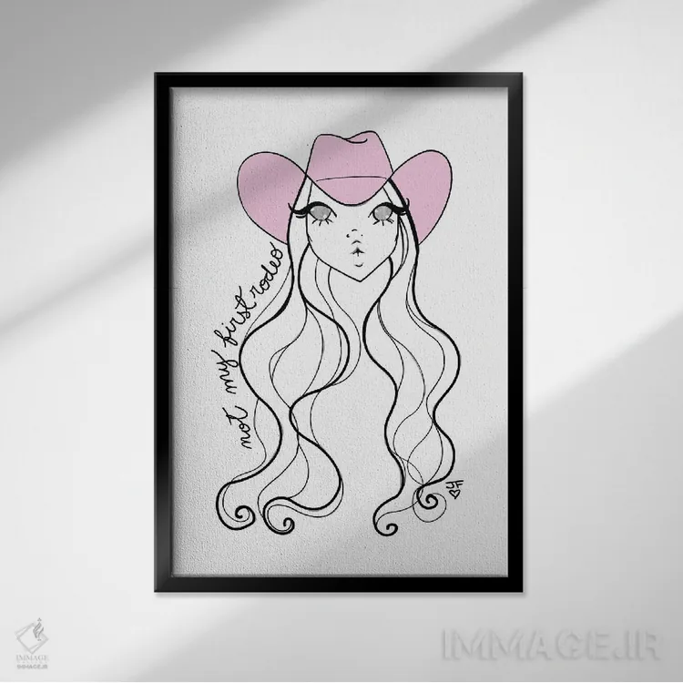 تابلو دکوراتیو اولین بارم نیست اثر جوزفینا فرناندز - نمای قابدار مشکی