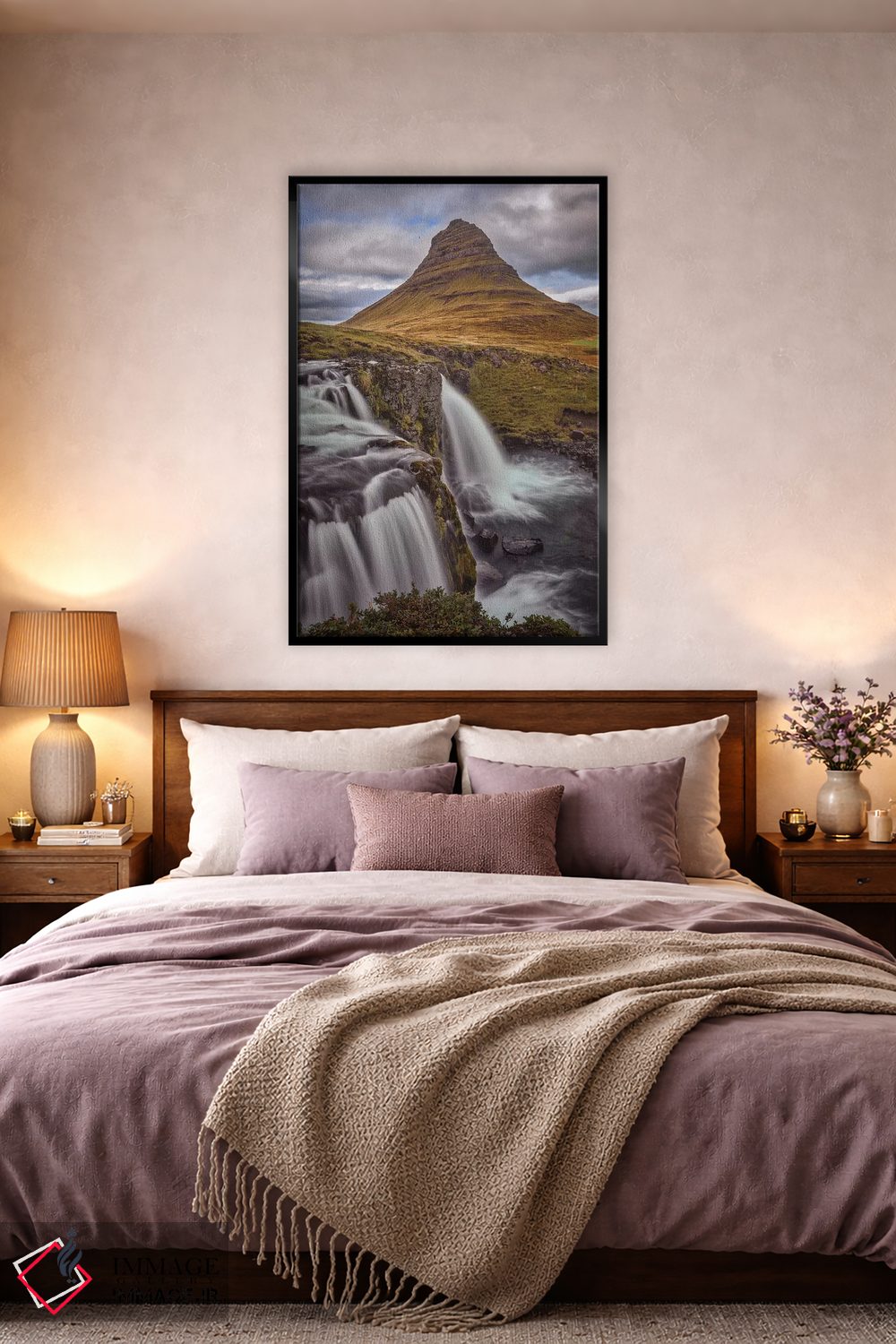 تابلو دکوراتیو Kirkjufellsfoss,ایسلند، آبشار کیرکجوفلسفوس اثر جان فورد - D5B