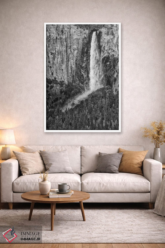 تابلو دکوراتیو California, Yosemite, Bridal Veil Falls,آمریکا، کالیفرنیا، یوس… اثر جان فورد - D1W
