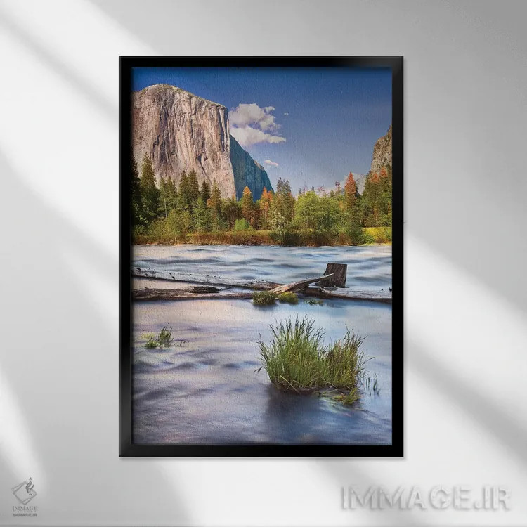 تابلو دکوراتیو California, Yosemite, Valley View,آمریکا، کالیفرنیا، یوسمیتی… اثر جان فورد - نمای قابدار مشکی