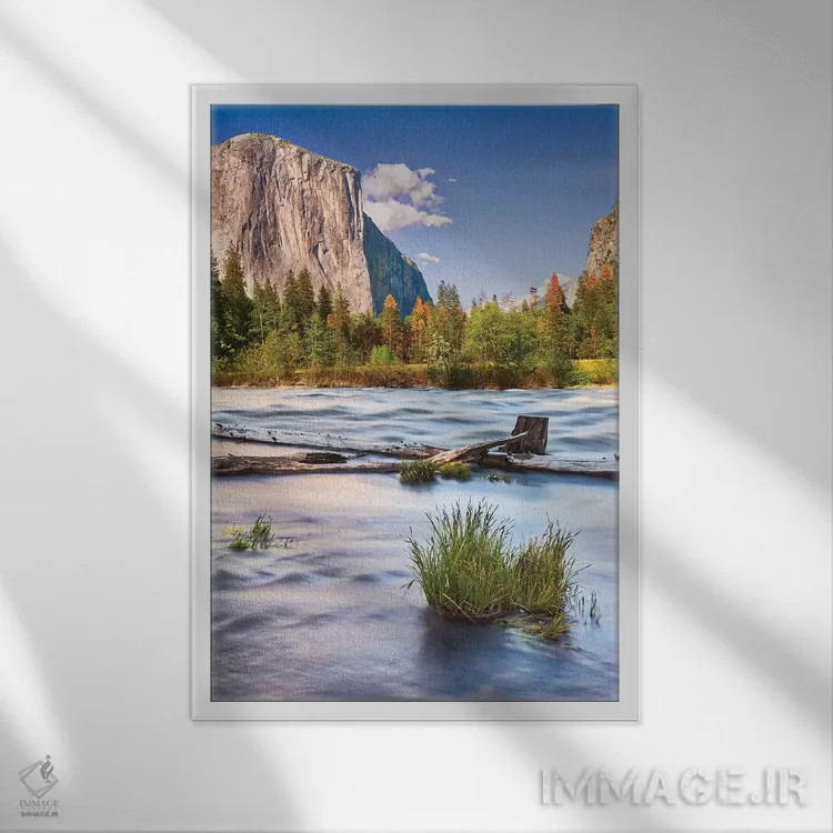 تابلو دکوراتیو California, Yosemite, Valley View,آمریکا، کالیفرنیا، یوسمیتی… اثر جان فورد - نمای قابدار سفید