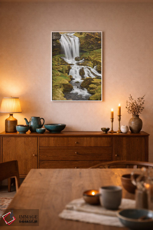 تابلو دکوراتیو Sheep'S Waterfall,ایسلند، آبشار گوسفندها اثر جان فورد - D5W