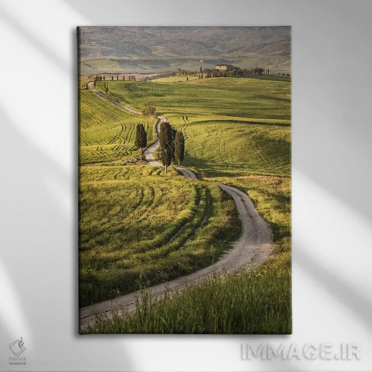 تابلو دکوراتیو Italy, Tuscany, Val D'Orcia,اروپا، ایتالیا، توسکانی، واله دورچ… اثر جان فورد - نمای روبهرو روی دیوار