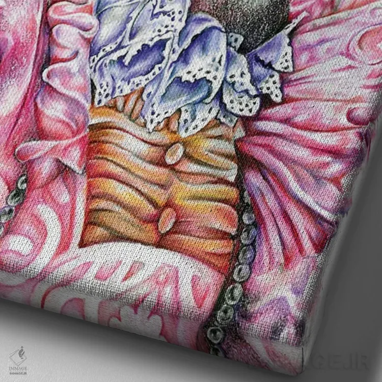 تابلو دکوراتیو ناوی اثر جیمی فوربز - نمای نزدیک بافت بوم