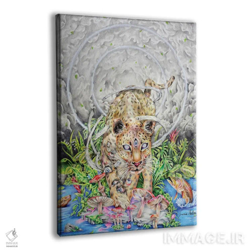 تابلو دکوراتیو گربه ملوس اثر جیمی فوربز - نمای پرسپکتیو محصول