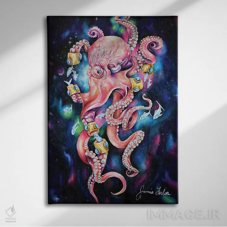 تابلو دکوراتیو غوطه وری عمیق اثر جیمی فوربز - نمای روبهرو روی دیوار