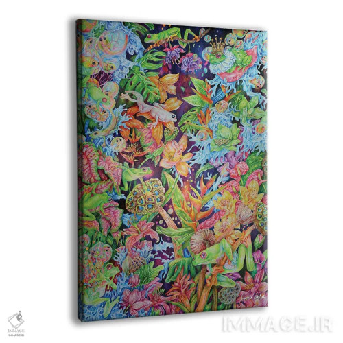 تابلو دکوراتیو قورباغه های کیهانی اثر جیمی فوربز - نمای پرسپکتیو محصول