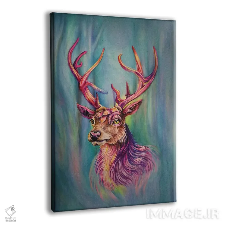 تابلو دکوراتیو گوزن جورج اثر جیمی فوربز - نمای پرسپکتیو محصول