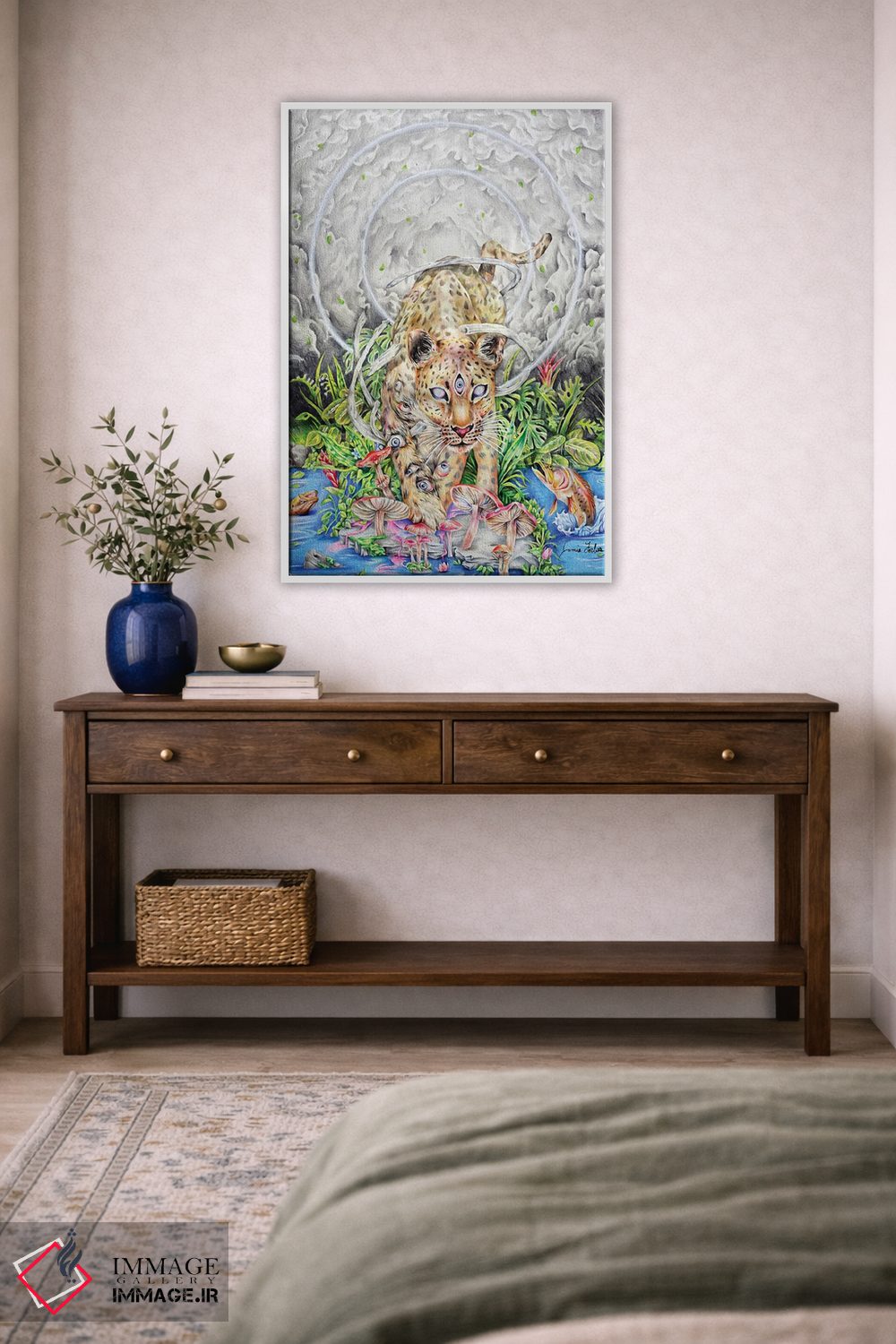 تابلو دکوراتیو گربه ملوس اثر جیمی فوربز - D4W