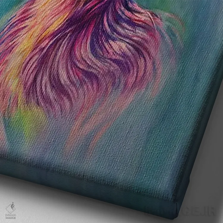 تابلو دکوراتیو گوزن جورج اثر جیمی فوربز - نمای نزدیک بافت بوم