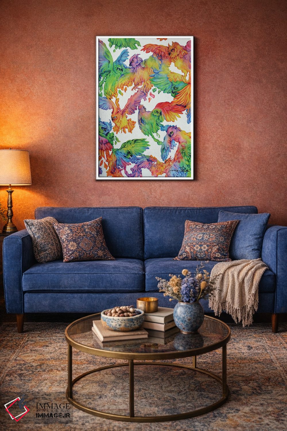 تابلو دکوراتیو رژه جغدها اثر جیمی فوربز - D1W