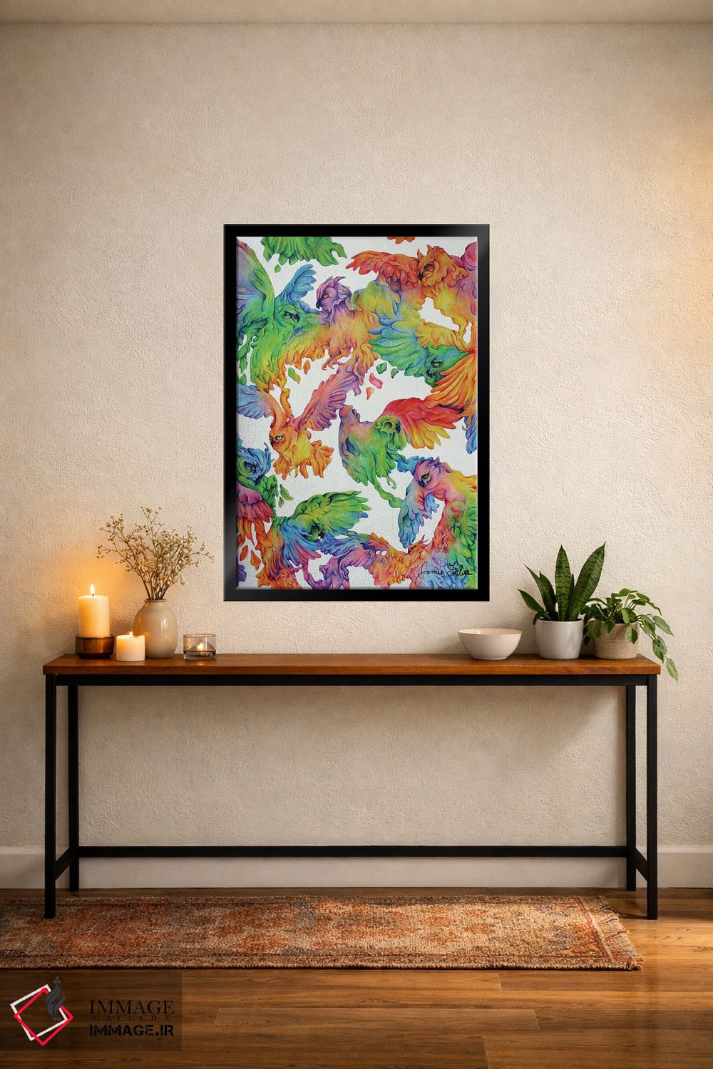 تابلو دکوراتیو رژه جغدها اثر جیمی فوربز - D4B