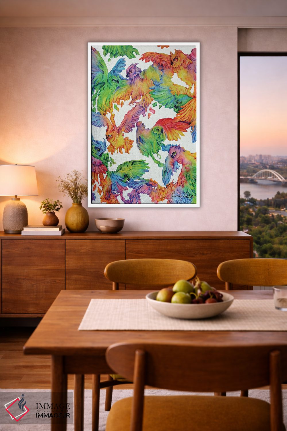 تابلو دکوراتیو رژه جغدها اثر جیمی فوربز - D5W