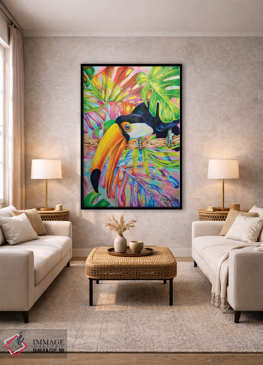 تابلو دکوراتیو توکان اثر جیمی فوربز - D1B