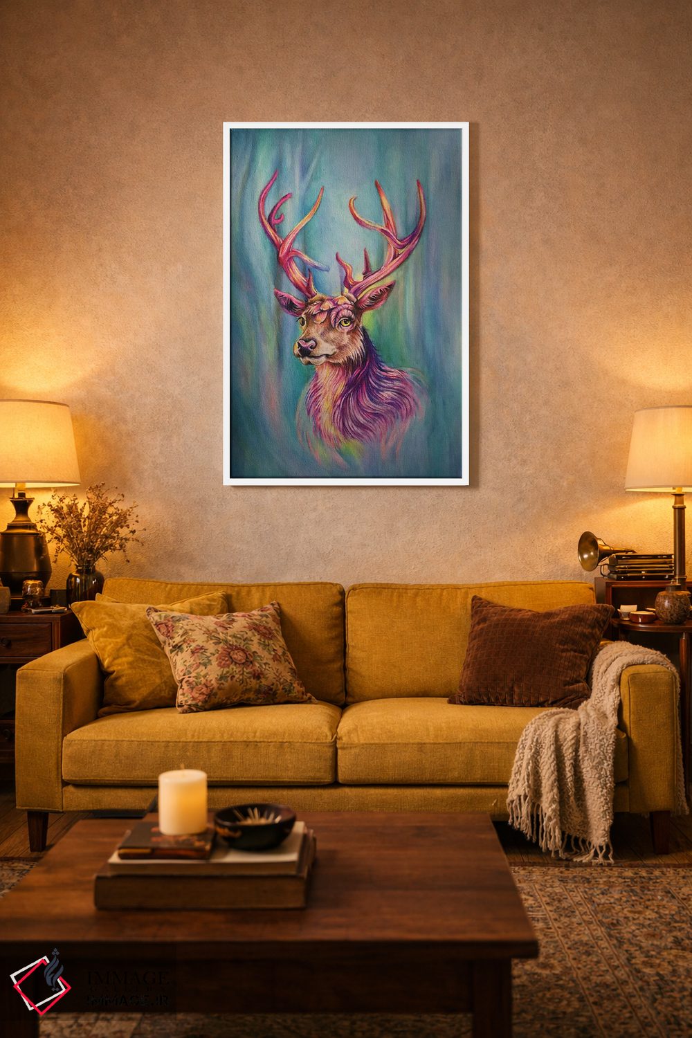 تابلو دکوراتیو گوزن جورج اثر جیمی فوربز - D2W