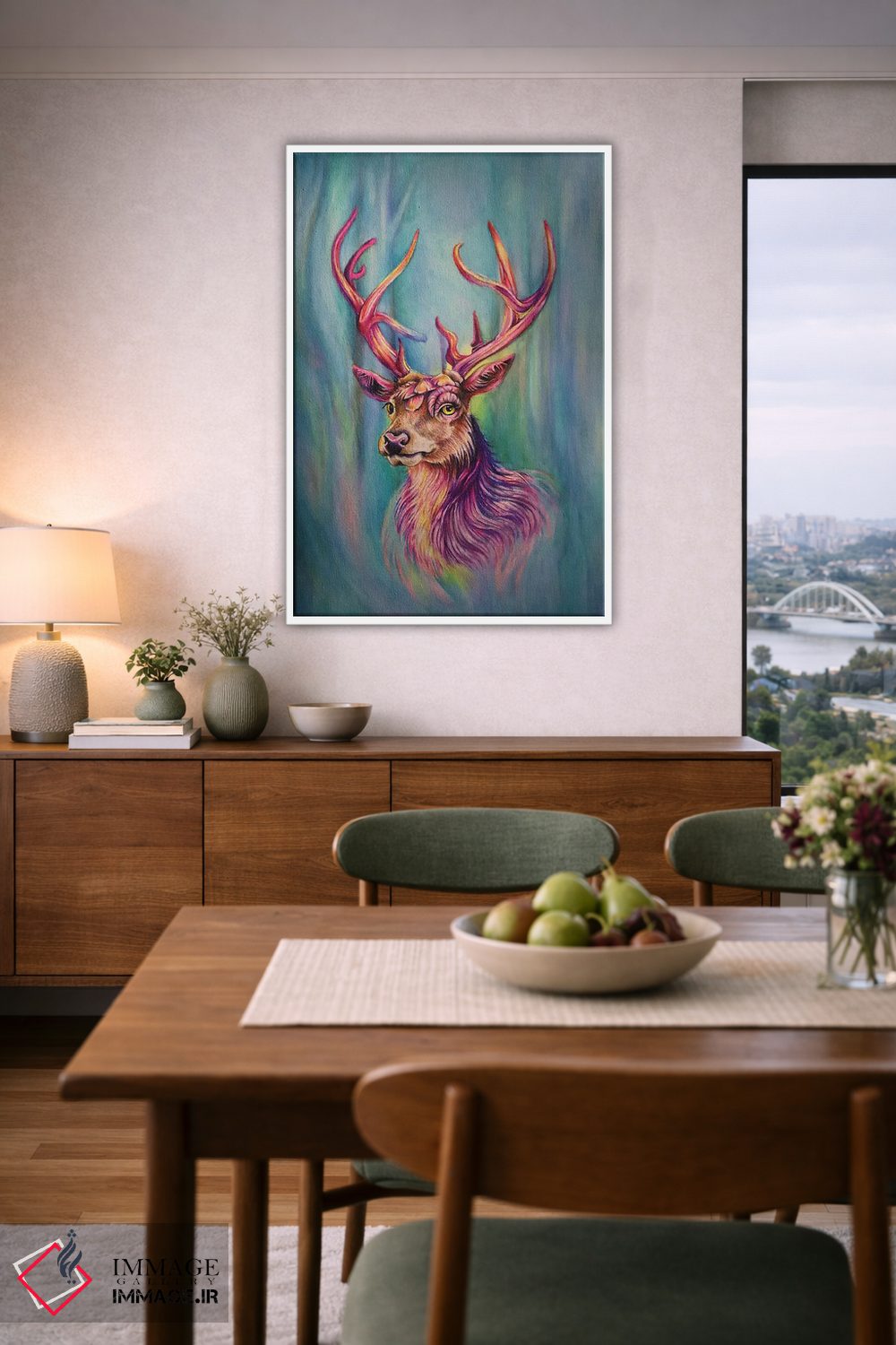 تابلو دکوراتیو گوزن جورج اثر جیمی فوربز - D6W