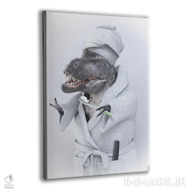 تابلو دکوراتیو تیرانوسوروس در وان اثر جوفری فیلیپ - نمای پرسپکتیو محصول