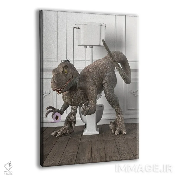 تابلو دکوراتیو ولوسی رپتور در توالت اثر جوفری فیلیپ - نمای پرسپکتیو محصول